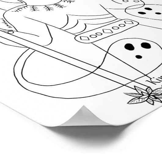 Hades kleurplaat afdrukken poster (Hoek)