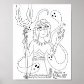 Hades kleurplaat afdrukken poster (Voorkant)