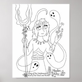 Hades kleurplaat afdrukken poster