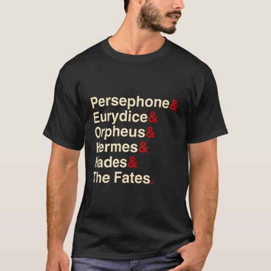 Hades Orpheus en Eurydice Musical Theater T-shirt (Voorkant)
