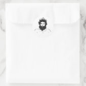 Hades zwart-wit ronde sticker (Tas)