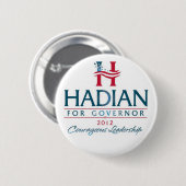 Hadian voor gouverneur ronde button 5,7 cm (Voorkant /achterkant)