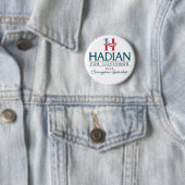 Hadian voor gouverneur ronde button 5,7 cm (In situ)