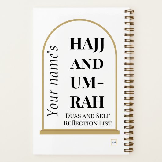 Hadj en Umrah Duas en Zelfreflectie Zakboek Notitieboek (Achterkant)
