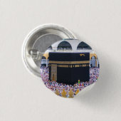 Hadj Ka'aba Mekka Moslim Arafat bedevaart Umrah Go Ronde Button 3,2 Cm (Voorkant /achterkant)
