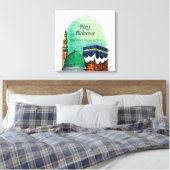 Hadj Mabrour, Heilige Ka'aba in Mekka, Saudi-Arabi Canvas Afdruk (Insitu (Slaapkamer))