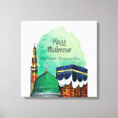 Hadj Mabrour, Heilige Ka'aba in Mekka, Saudi-Arabi Canvas Afdruk (Voorkant)