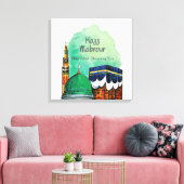 Hadj Mabrour, Heilige Ka'aba in Mekka, Saudi-Arabi Canvas Afdruk (Insitu (Woonkamer))