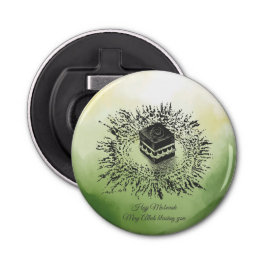 Hadj Mubarak, Heilige Ka'aba in Mekka, Saudi-Arabi Button Flesopener