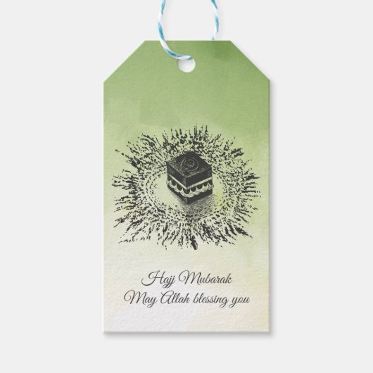 Hadj Mubarak, Heilige Ka'aba in Mekka, Saudi-Arabi Cadeaulabel (Voorkant)