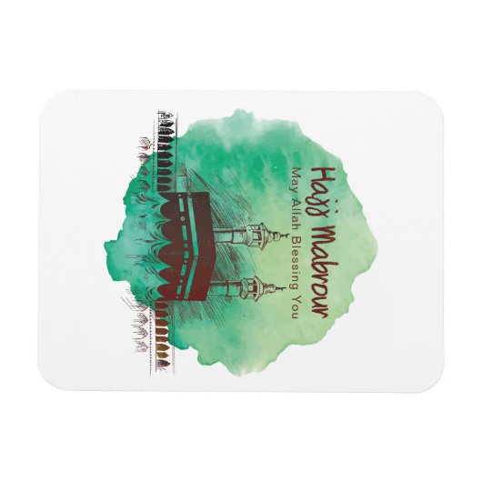 Hadj Mubarak, Heilige Ka'aba in Mekka, Saudi-Arabi Magneet (Horizontaal)