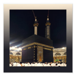 Hadj Pelgrims aan de Ka'aba, Mekka Foto Afdruk