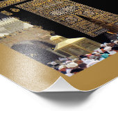 Hadj pelgrims aan de Ka'aba, Mekka, Saoedi-Arabië Foto Afdruk (Hoek)