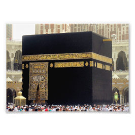 Hadj pelgrims aan de Ka'aba, Mekka, Saoedi-Arabië Foto Afdruk
