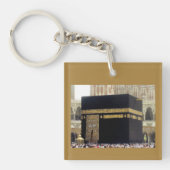 Hadj pelgrims aan de Ka'aba, Mekka, Saoedi-Arabië Sleutelhanger (voorkant)