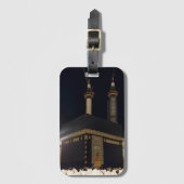 Hadj pelgrims in Fajr, Ka'aba, Mekka, Saoedi-Arabi Bagagelabel (Voorkant (verticaal))