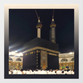 Hadj pelgrims in Fajr, Ka'aba, Mekka, Saoedi-Arabi Raamsticker