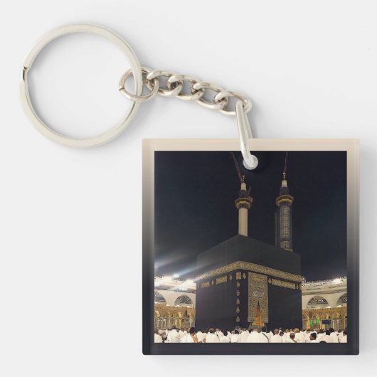 Hadj pelgrims in Fajr, Ka'aba, Mekka, Saoedi-Arabi Sleutelhanger (voorkant)