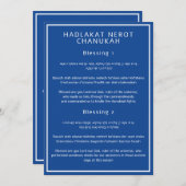 Hadlakat Nerot Chanoeka Blauw Hebreeuws Engels Kaa (Voorkant / Achterkant)
