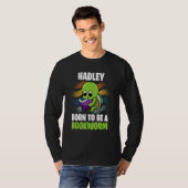 Hadley geboren als boekworm op maat t-shirt (Voorkant volledig)