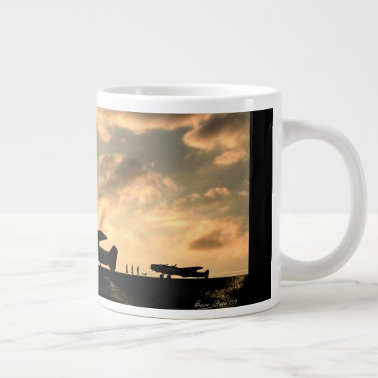 Hadley Page Halifax bommenwerper veilig thuis. Grote Koffiekop (Rechts)