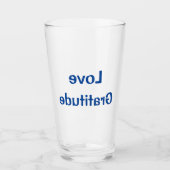 HADO Water Glass - Liefde Dankbaarheid - Dr. Emoto Glas (Voorkant)