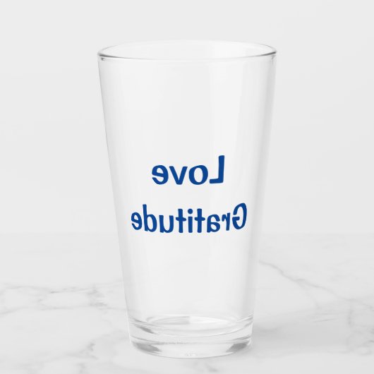 HADO Water Glass - Liefde Dankbaarheid - Dr. Emoto Glas (Voorkant)