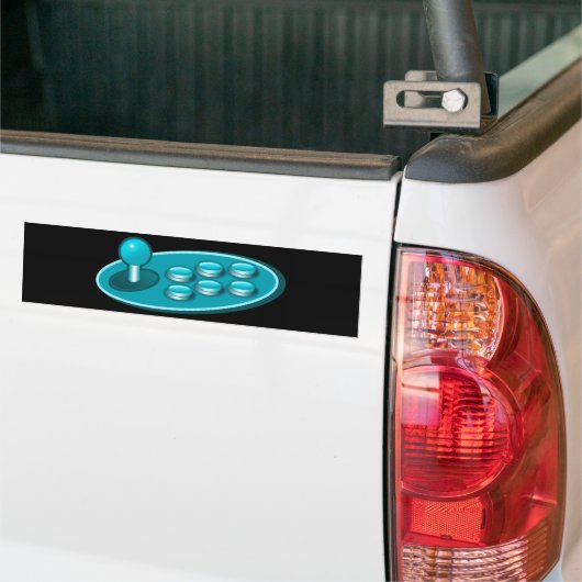 Hadouken Gamer Fightstick Bumpersticker (Op Truck)