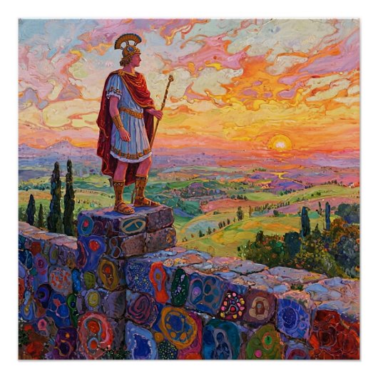 Hadrian surveys his empire perfect poster (Voorkant)