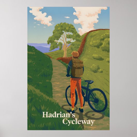 Hadrians Cycleway Wieler Reisposter Poster (Voorkant)