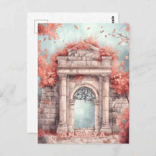 Hadrian's Gate Antalya Turkiye Reizen Briefkaart (Voorkant / Achterkant)