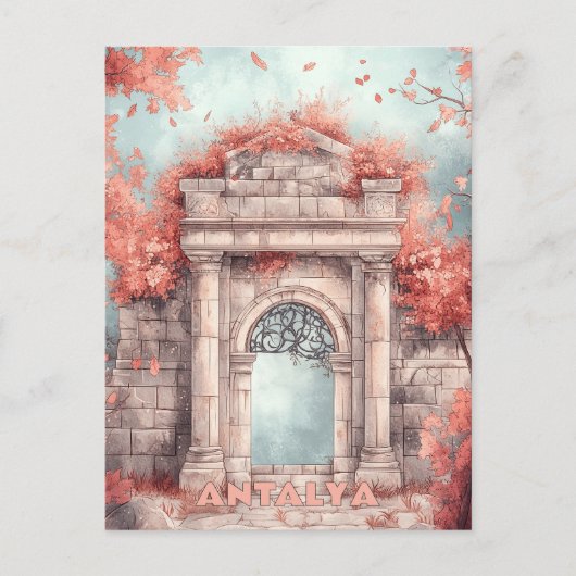 Hadrian's Gate Antalya Turkiye Reizen Briefkaart (Voorkant)