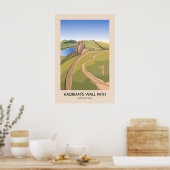 Hadrians Wall Path Nationaal Wandelpad Reisposter Poster (Keuken)