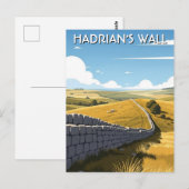 Hadrian's Wall Reis Briefkaart (Voorkant / Achterkant)