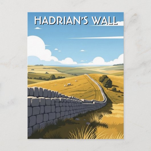 Hadrian's Wall Reis Briefkaart (Voorkant)