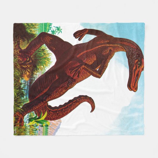 Hadrosaurus Dinosaur Fleece Deken (Voorkant (Horizontaal))