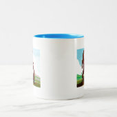 Hadrosaurus Dinosaur Tweekleurige Koffiemok (Center)