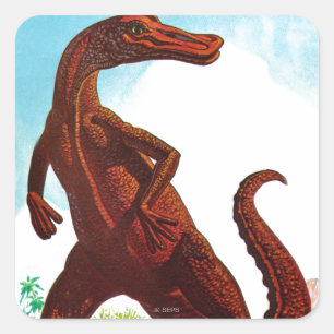 Hadrosaurus Dinosaur Vierkante Sticker