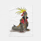 Hadrosaurus dinosaurus gekleed als een Punk. Fleece Deken (Voorkant)