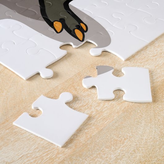 Hadrosaurus dinosaurus gekleed als een Punk. Legpuzzel (Zijkant)