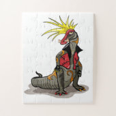 Hadrosaurus dinosaurus gekleed als een Punk. Legpuzzel (Verticaal)