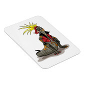 Hadrosaurus dinosaurus gekleed als een Punk. Magneet (Rechterzijde)