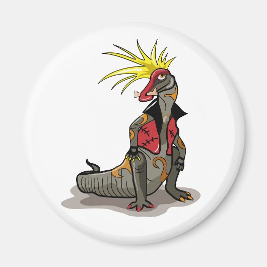Hadrosaurus dinosaurus gekleed als een Punk. Magneet (Voorkant)