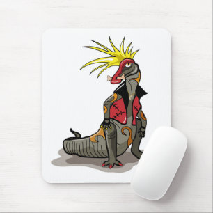 Hadrosaurus dinosaurus gekleed als een Punk. Muismat