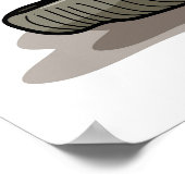 Hadrosaurus dinosaurus gekleed als een Punk. Poster (Hoek)