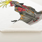 Hadrosaurus dinosaurus gekleed als een Punk. Sherpa Deken (3/4)