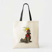 Hadrosaurus dinosaurus gekleed als een Punk. Tote Bag (Voorkant)
