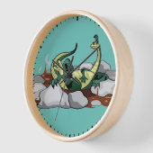 Hadrosaurus ontspannen in een jacuzzi. (Hoek)