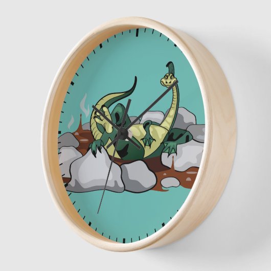 Hadrosaurus ontspannen in een jacuzzi. (Hoek)