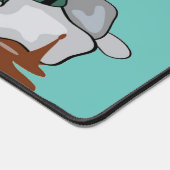 Hadrosaurus ontspannen in een jacuzzi. bureaumat (Hoek)